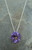 Pansy Purple Flower Necklace