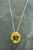 Pansy Yellow Flower Necklace