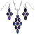 Tide Jewellery Purple articulated diamond set