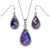Tide Jewellery Purple teardrop set