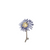 Aster Blue Flower Brooch