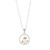 Silver Plated Circle Mushrooms Pendant Necklace