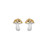 Silver Plated Mushrooms Earrings