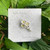 Silver Finish Narcissus White Daffodil Flower Bouquet Brooch