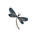 Silver Finish Dragonfly Blue Insect Brooch Silver Finish Dragonfly Blue Insect Brooch