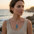 Tide Jewellery Blue articulated diamond necklace