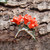 Freesia Orange Flower Brooch