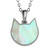 White cat necklace