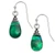 Green pear drop earrings