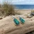 Green pear drop earrings
