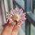 Pink Daisy Flower Bee Brooch