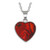 Paua Shell Red heart necklace