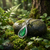 Green teardrop necklace