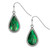 Green teardrop earrings