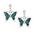 Blue butterfly earrings