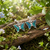 Blue butterfly earrings