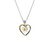 Silver Plated Daisy Heart Pendant Necklace