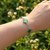 Paua Shell Green quatrefoil bracelet