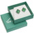 Paua Shell Green quatrefoil earrings