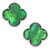 Paua Shell Green quatrefoil earrings