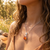Paua Shell Amber round necklace