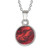 Paua Shell Red round necklace