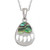 Paua Shell Bear paw print necklace
