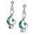 Paua Shell Treble clef earrings