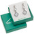 White mother of pearl shell quatrefoil earrings