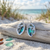 Paua shell Cow parsley earrings