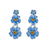 Silver Plated Forget Me Not Trio Flower Stud Earrings
