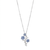 Silver Plated Forget Me Not Posy Flower Pendant Necklace
