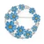 Silver Plated Forget me not flower circle special brooch