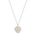 Silver Plated Daisy Flower Special Circle Pendant Necklace