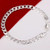 Unisex  Silver Plated 8M Diamond Cut Charm Bracelet