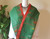 Green and Red Monipuri Scarve