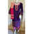 Dark Purple and Pink Stripes Monipuri Salwar Kameez - XXLarge