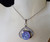 Silver Plated Noosa Heart Pendant Necklace with Blue Snap Button