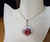 Silver Plated Noosa Heart Pendant Necklace with Red Snap Button