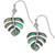 Tide Jewellery inlaid Paua shell cheese plant leaf earrings