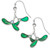 Tide Jewellery inlaid blue Paua shell  Mistletoe hook Earrings