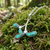 Tide Jewellery inlaid Green Paua shell  Mistletoe Necklace
