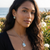 Tide Jewellery inlaid blue Paua shell  Acorn  pendant and earring set