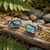 Tide Jewellery inlaid Paua shell rounded rectangle cufflinks
