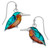 Tide Jewellery inlaid Paua shell Kingfisher hook earrings