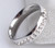 Silver Plated Comfortable Zircon Stainless Steel Rings 5mm Width