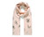 Beige rose gold botanical foil scarf