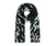 Black with white butterfly scarf