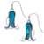 Tide Jewellery inlaid blue Paua shell Bluebell flower hook earrings