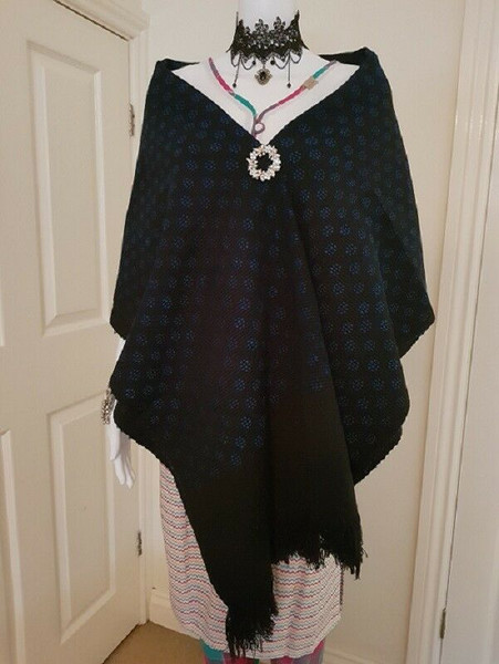 Black and Blue Monipuri Shawl